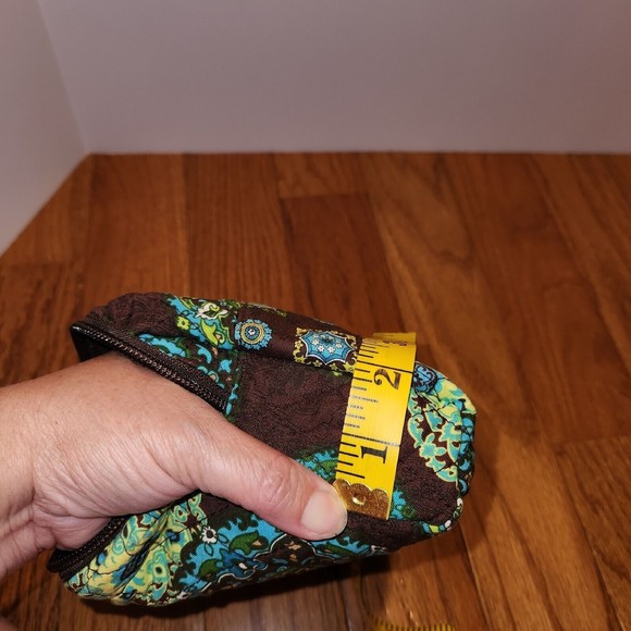 Longaberger Sisters Lexie Quilted Reversible Tote & Makeup Bag Adorn Brown Green - Picture 16 of 16